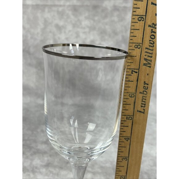 Iced Tea Glass Goblet Noritake Crystal Paris Pattern Platinum 7 5/8" Sil… - Picture 2 of 6